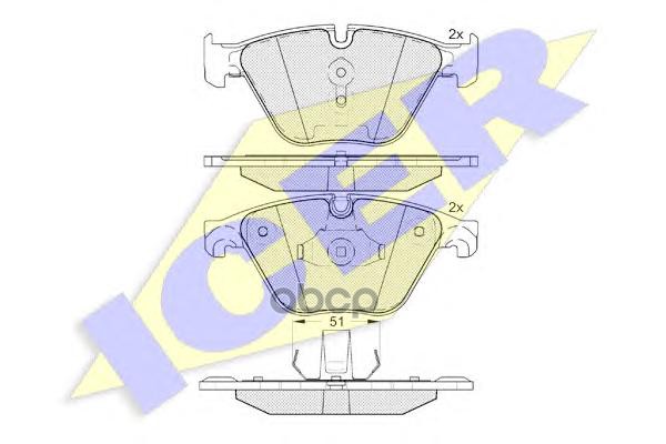 

Комплект тормозных колодок ICER 182065