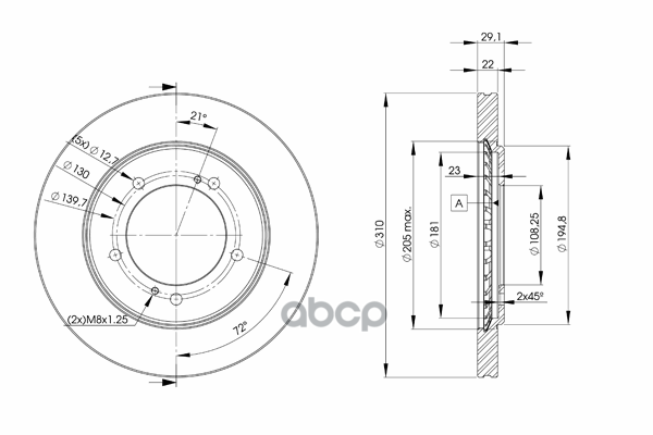 

Тормозной диск ICER 78BD6010