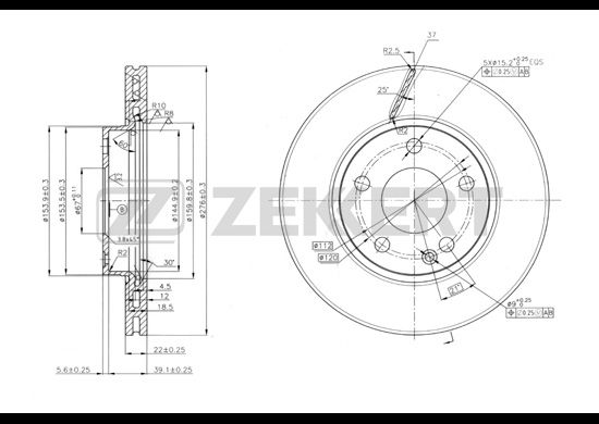 фото Тормозной диск zekkert bs-5773