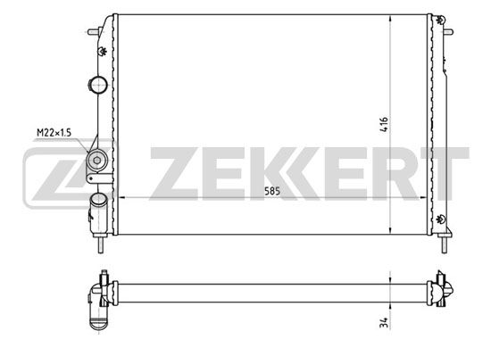

Радиатор охлаждения двигателя ZEKKERT MK-1082