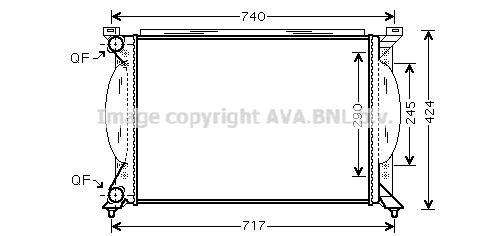 

Радиатор охлаждения двигателя AVA QUALITY COOLING AI2195