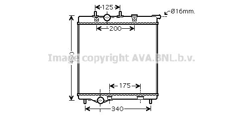

Радиатор охлаждения двигателя AVA QUALITY COOLING PEA2298