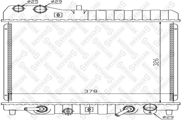 Радиатор охлаждения двигателя STELLOX 10-26668-SX 600000345413