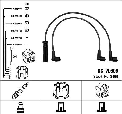 

Комплект проводов зажигания NGK 8469