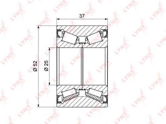 

Комплект подшипника ступицы колеса LYNXauto WB-1369