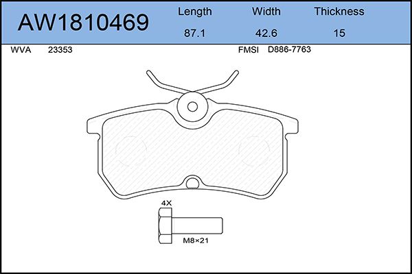 

Тормозные колодки AywiParts дисковые AW1810469