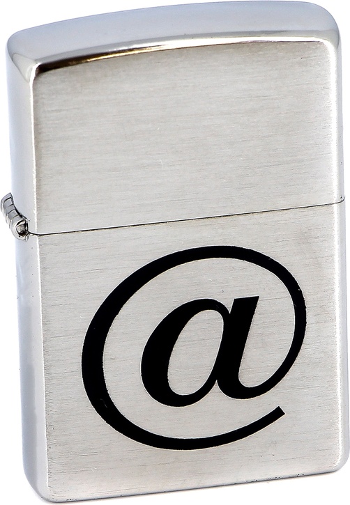 фото Бензиновая зажигалка zippo №200 internet brushed chrome