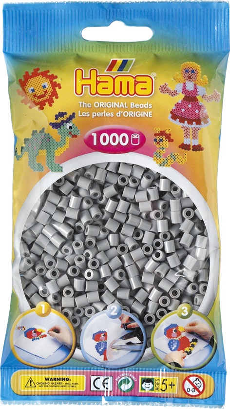 

Бусинки MIDI 1000шт. серые Hama 207-17