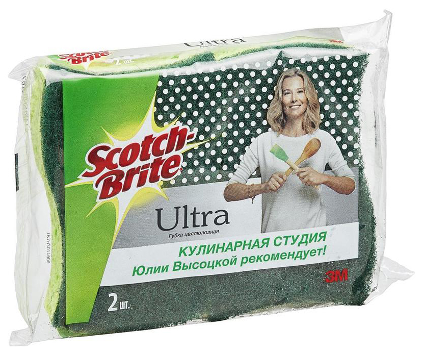 фото Губки scotch-brite ультра для посуды 2 шт