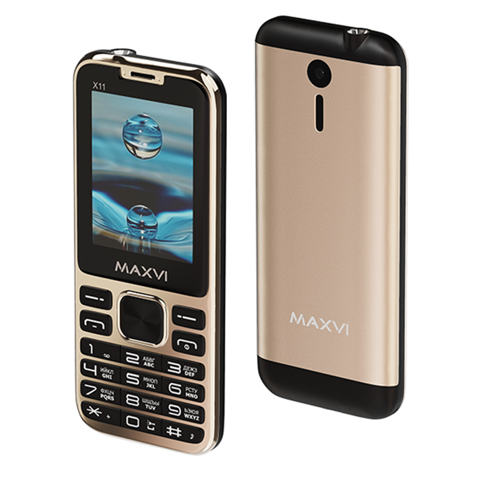 фото Мобильный телефон maxvi x11 metallic gold