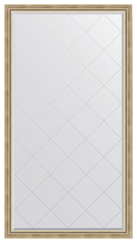 Зеркало напольное Evoform 80315852 108х198 см, состаренное серебро с плетением