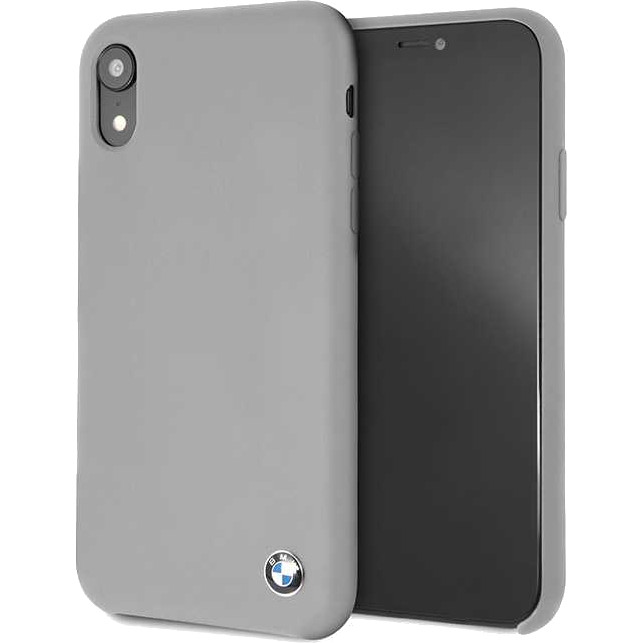 фото Чехол bmw m-collection liquid silicone для iphone xr grey