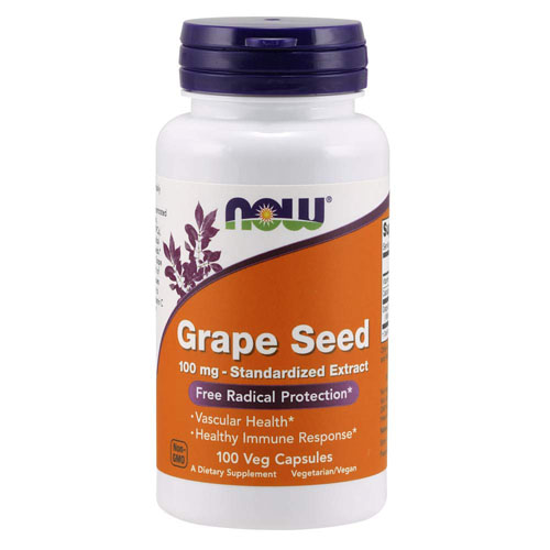NOW Grape Seed Standardized Extract 100 мг (100 капсул) - экстракт виноградных косточек