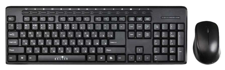 Комплект клавиатура+мышь OKLICK RF-007