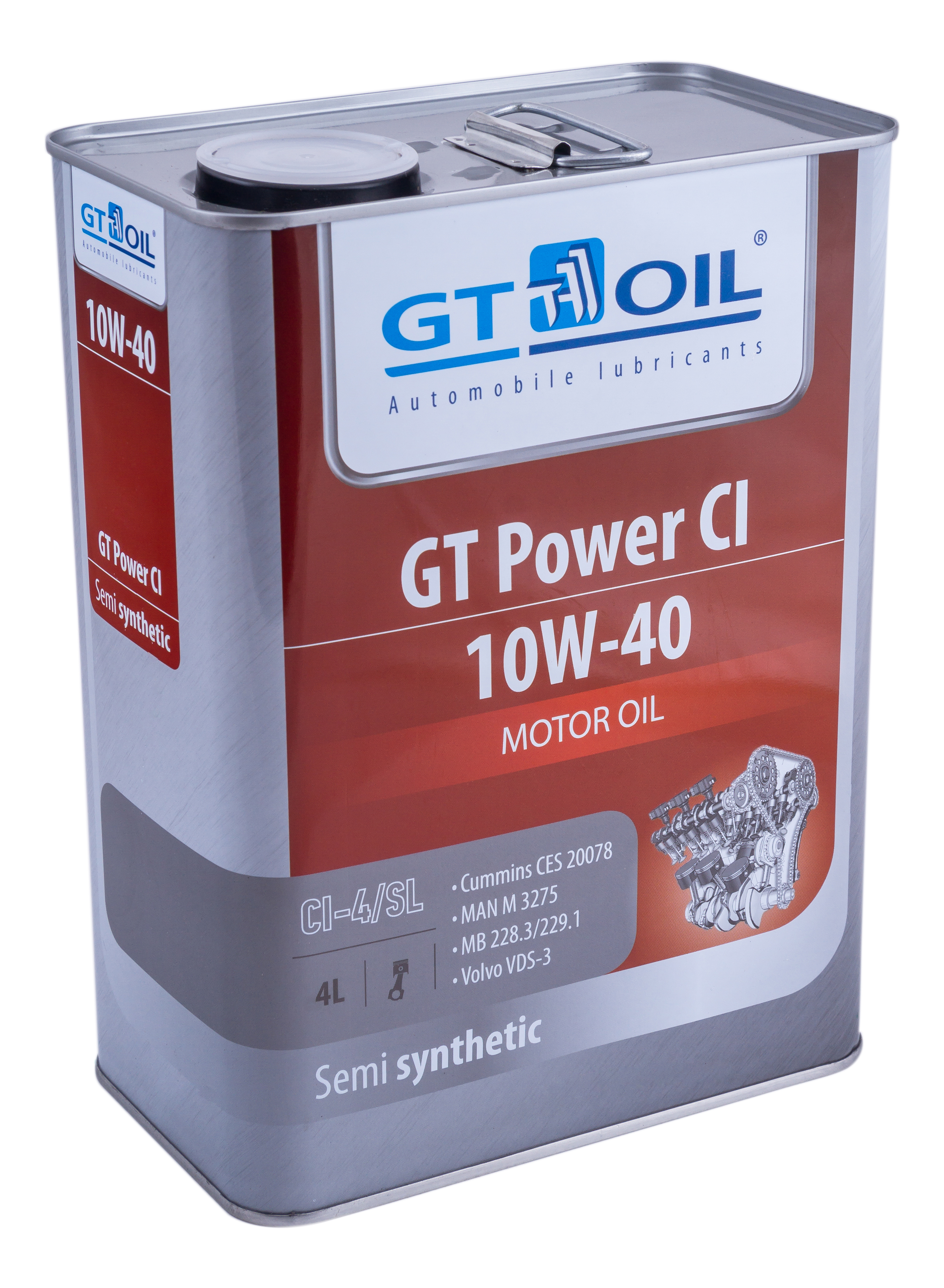 фото Моторное масло gt-oil power ci 10w-40 4л gt oil