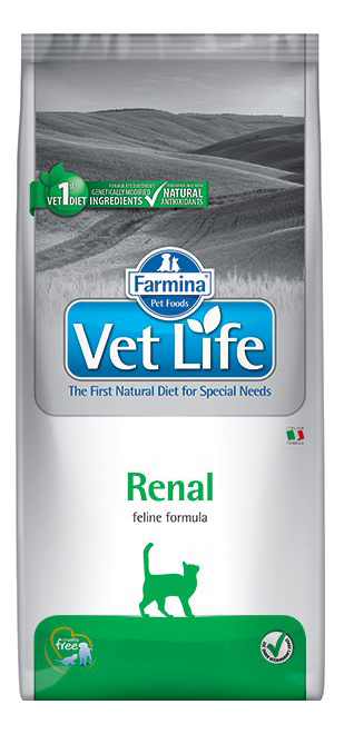 фото Сухой корм для кошек farmina vet life renal, курица, 10кг