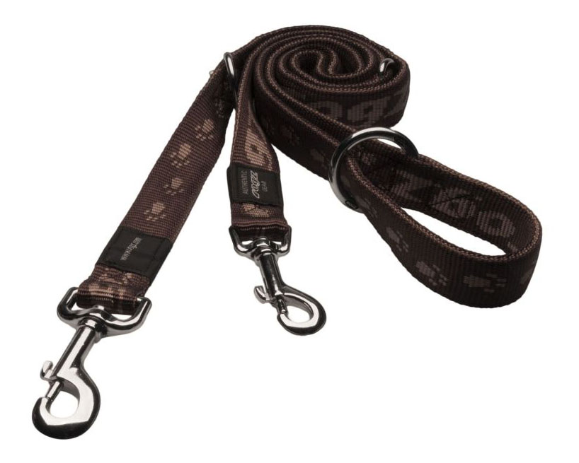 фото Поводок перестежка для собак rogz alpinist xl-25мм 1,8 м, коричневый hlm27j