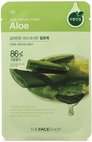 

Тканевая маска для лица THE FACE SHOP Real Nature с алое, 20 г
