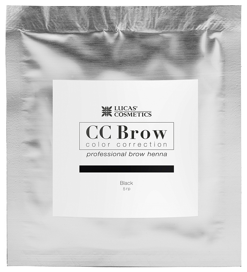 Хна для бровей LUCAS' COSMETICS CC Brow Black саше 5 гр lucas’ cosmetics скраб для бровей brow scrub 100 мл