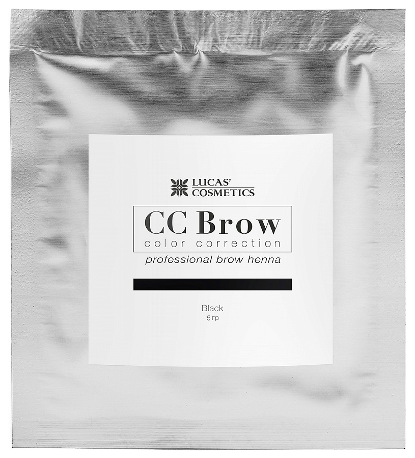 Хна для бровей LUCAS' COSMETICS CC Brow Black саше 5 гр lucas’ cosmetics обезжириватель для бровей brow primer 50 мл