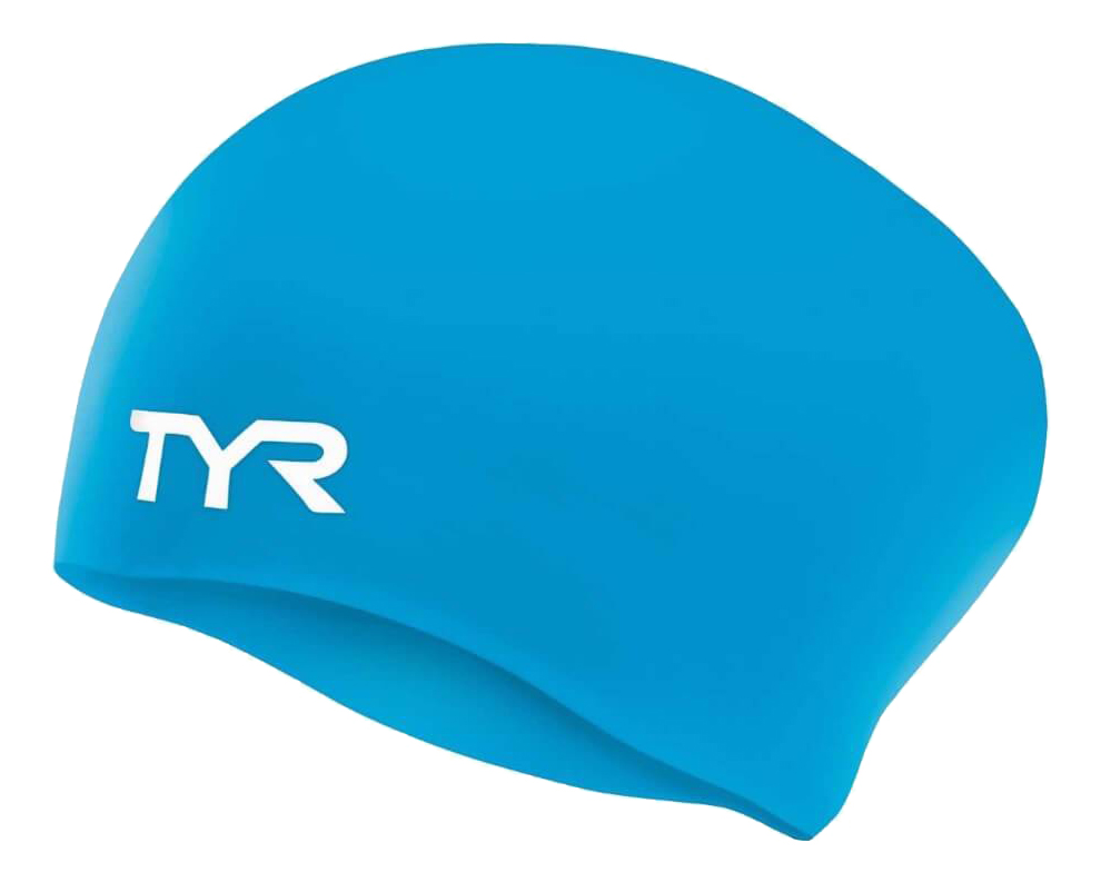 Шапочка для плавания TYR Long Hair Wrinkle-Free Silicone Cap 420 blue