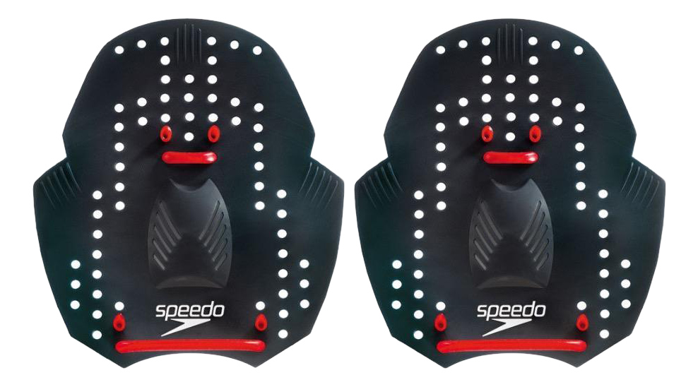 фото Лопатки для плавания speedo power paddle 8-027610 черные/красные m