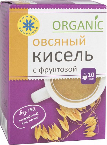 фото Кисель овсяный компас здоровья organic с фруктозой 150 г