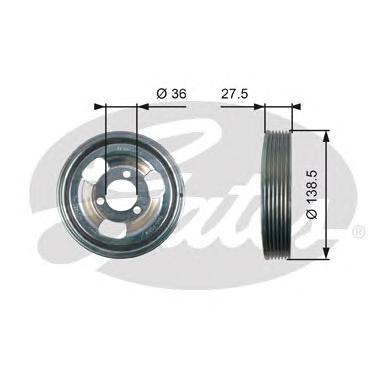 фото Шкив gates tvd1117