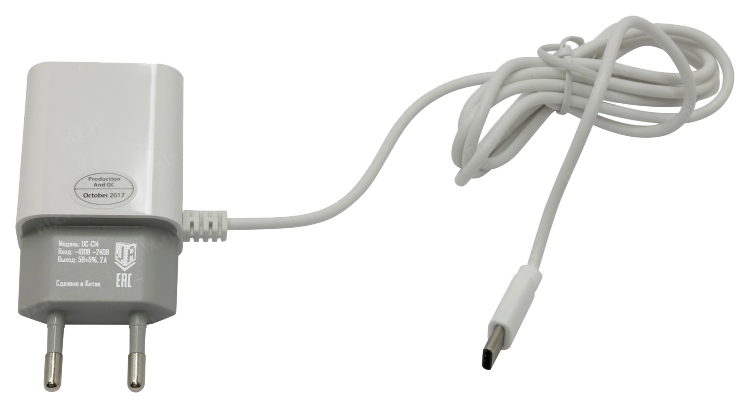 

Сетевое зарядное устройство Jet.A UC-C14, 2xUSB, 2,1 A, white, UC-C14