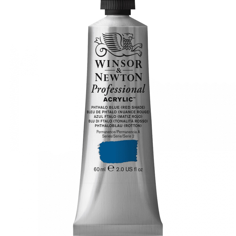 фото Акриловая краска winsor&newton artists синий фтало красный оттенок 60 мл