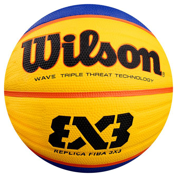 фото Баскетбольный мяч wilson fiba3x3 replica №6 blue/yellow