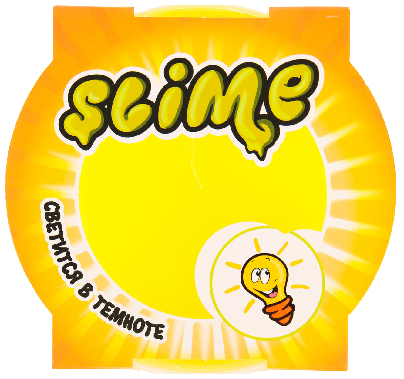 Лизун Slime Mega (светится в темноте), желтый, 300 гр. Волшебный мир