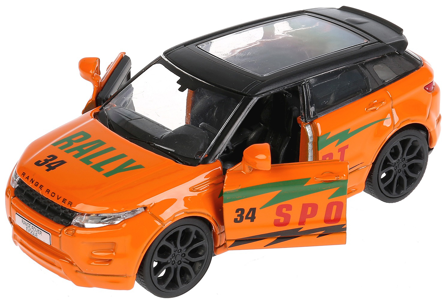 

игрушечная машинка металлическая "Range Rover Evoque. Спорт ", 12,5 см, Оранжевый