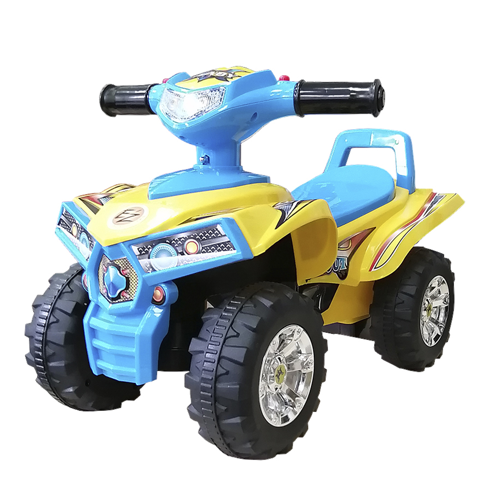 Каталка детская Baby Care Super ATV синяя с желтым