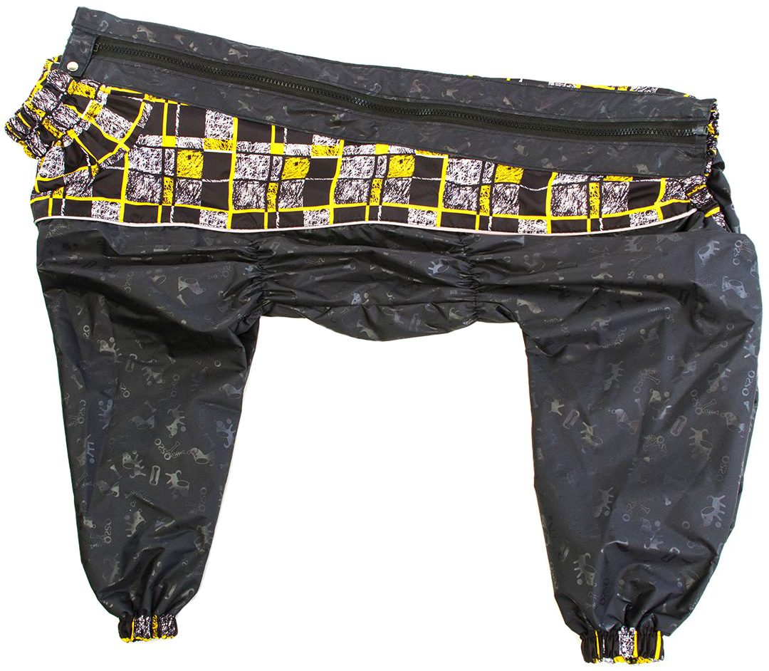 фото Дождевик для собак osso fashion со вставками, мужской, черный, 50-2