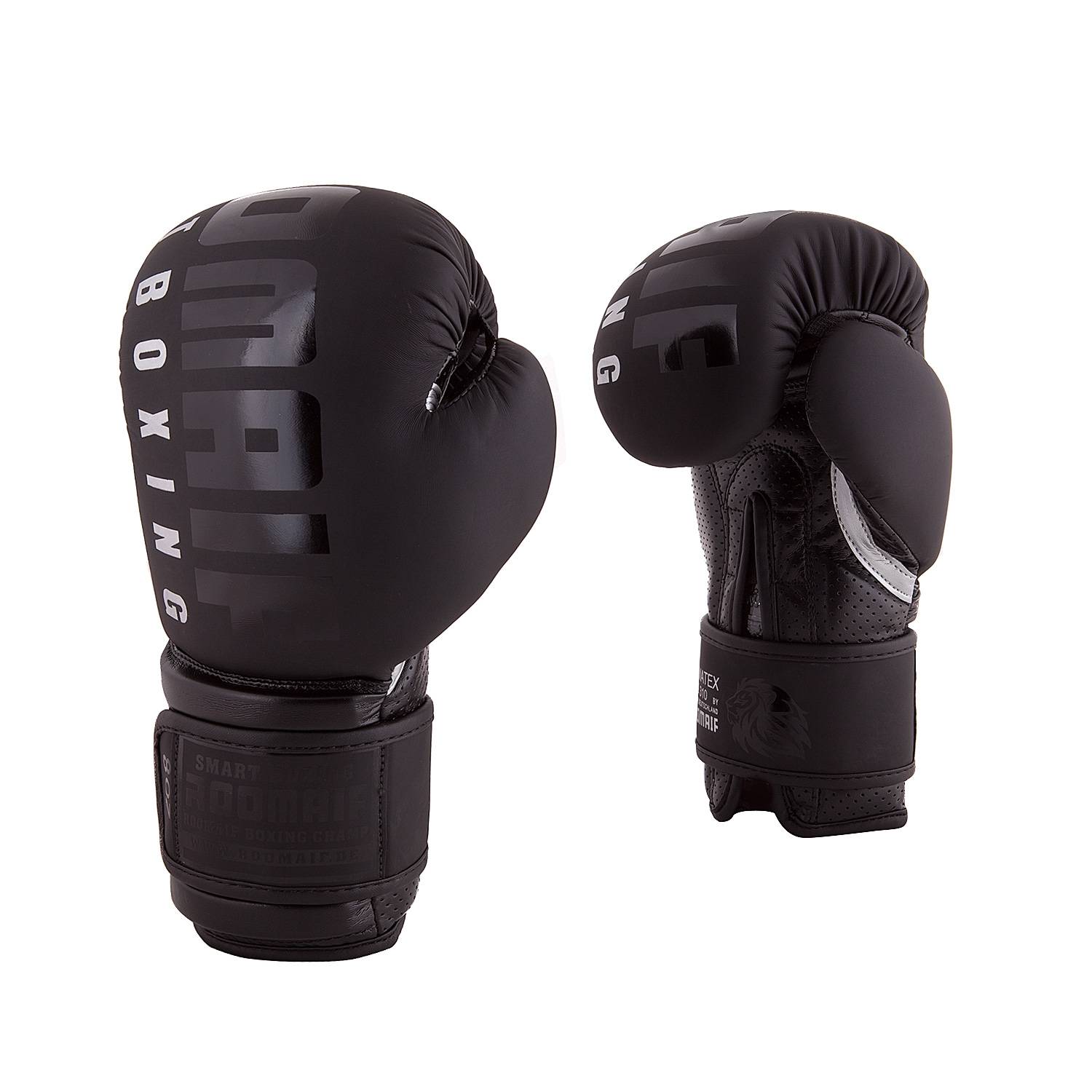 Боксерские перчатки Roomaif RBG-310 черные, 10 унций