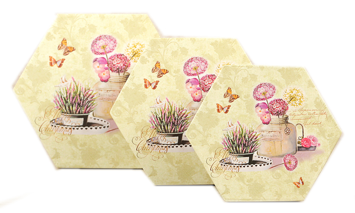 

Набор коробок 3-в-1, 18,5 х 18,5 х 8 - 13,5 х 13,5 х 6,5 см Sima-Land