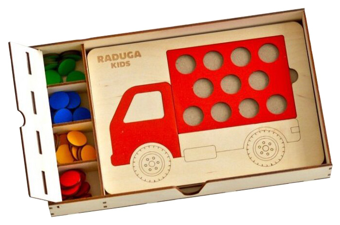 

Мозаика-сортер Raduga kids Грузовик в деревянной коробке