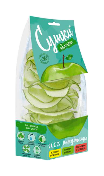 Чипсы фруктовые Биопродукты сушки из зеленого яблока 30 г