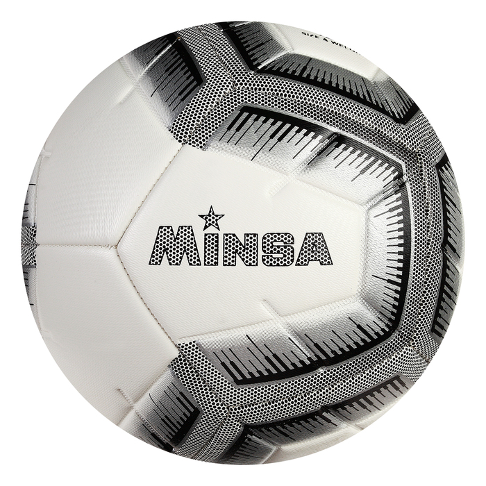 фото Футбольный мяч minsa tpe №5 white/black
