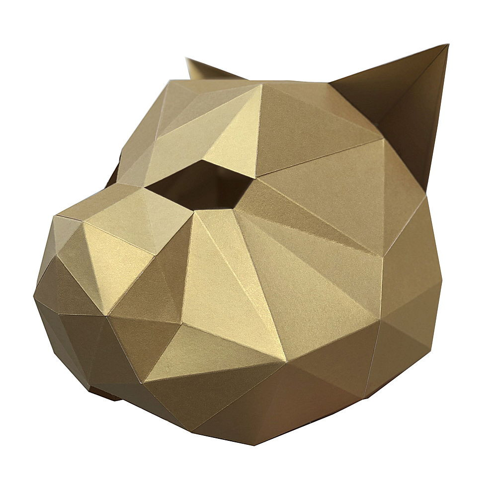 фото 3d-конструктор paperraz маска «кошка» (золотой)