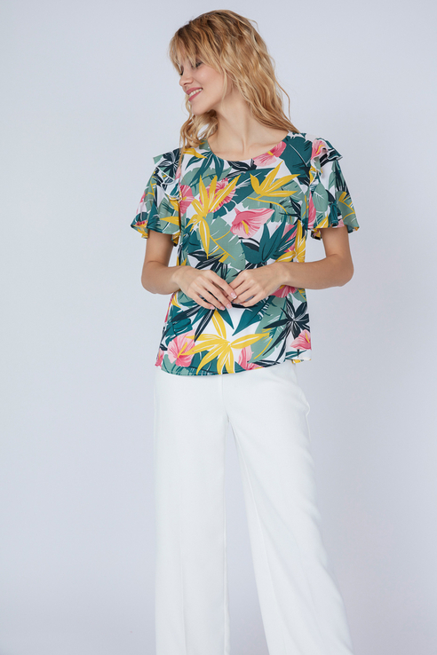 

Блуза женская ZARINA 9225115315 зеленая 46 RU, 9225115315