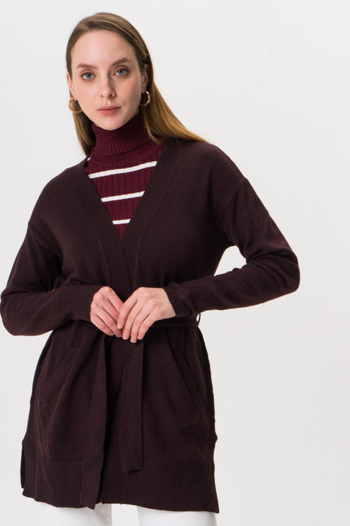 

Кардиган женский ICHI 20106714 бордовый M, 20106714