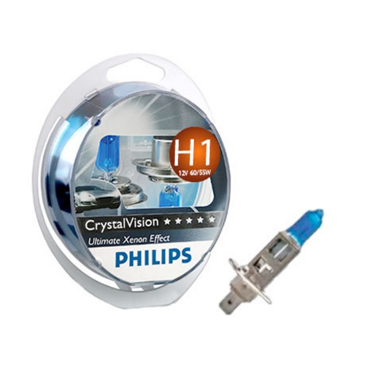 фото H1 cristal vision 2x w5w 12v (55w) лампа [4300k] цена за к-кт philips арт. 12258cvsm