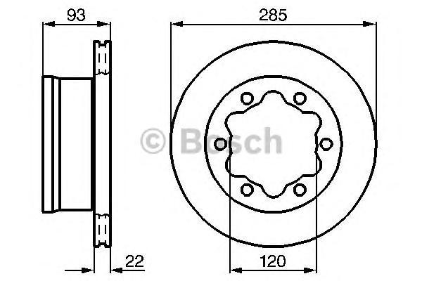 Тормозной диск BOSCH 0986478555