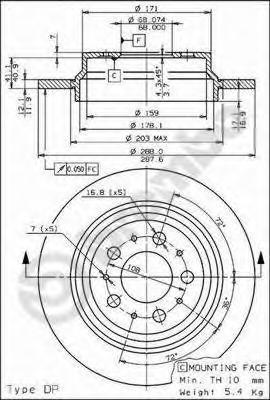 фото Тормозной диск brembo 08776511