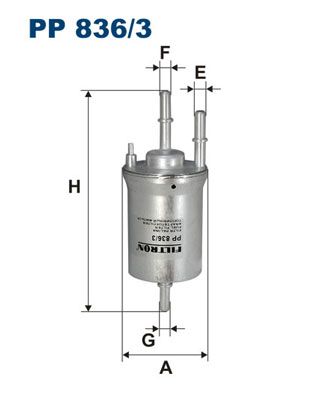 фото Фильтр топливный filtron pp836/3