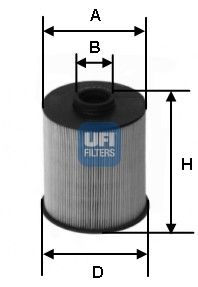 фото Фильтр топливный ufi 26.006.00