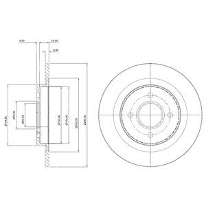 

Тормозной диск DELPHI BG3743