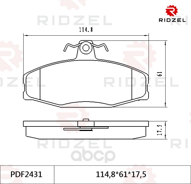 

Комплект тормозных колодок RIDZEL PDF2431